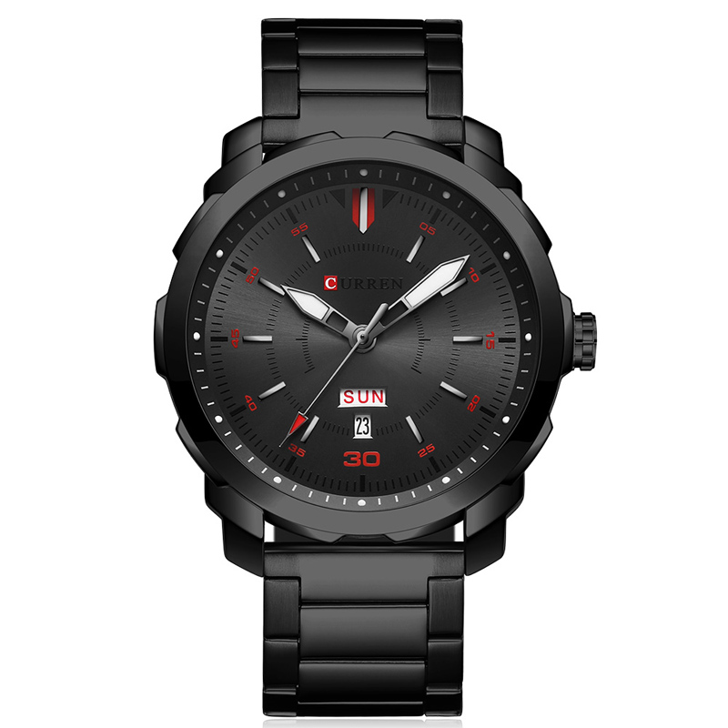 WJ-6407 Stainless Steel Back Fashion Curren Men Water Resistant Watch