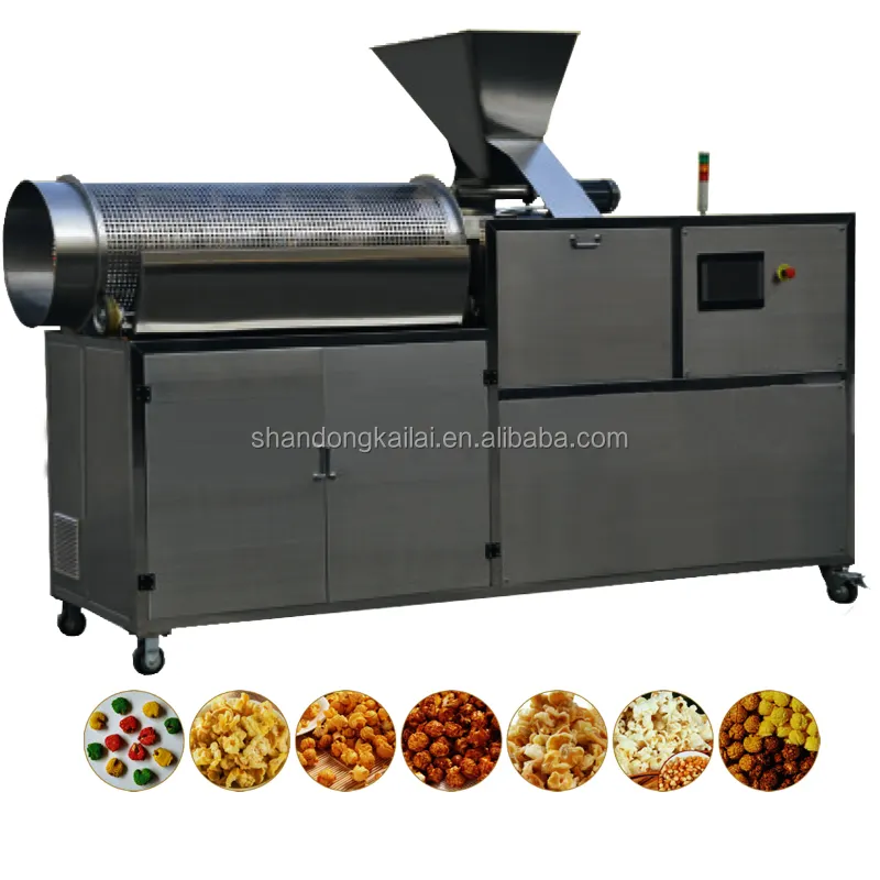 Full Automatic Popcorn Machine Industrial Caramel Popcorn Making Machine With CE Certification