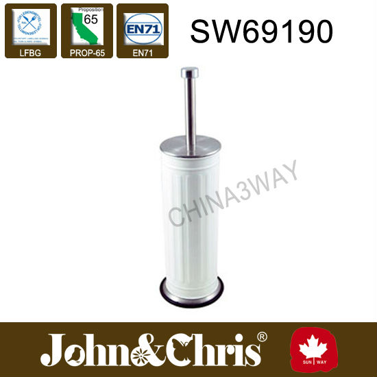 seashell suction cup toilet brush holder with plastic lid