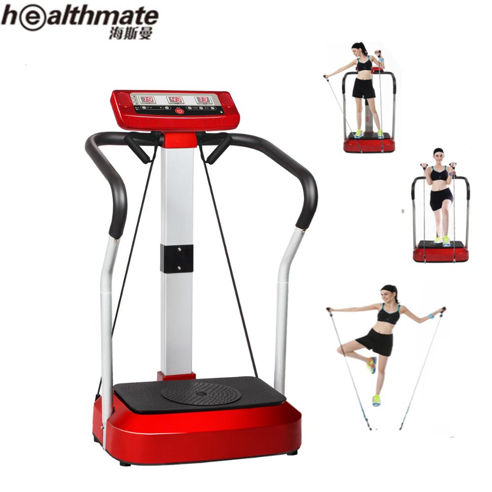 Тонкий полный средства ухода за кожей вибрации платформы Фитнес машины Crazy Fit Домашний Тренажерный Зал, красный