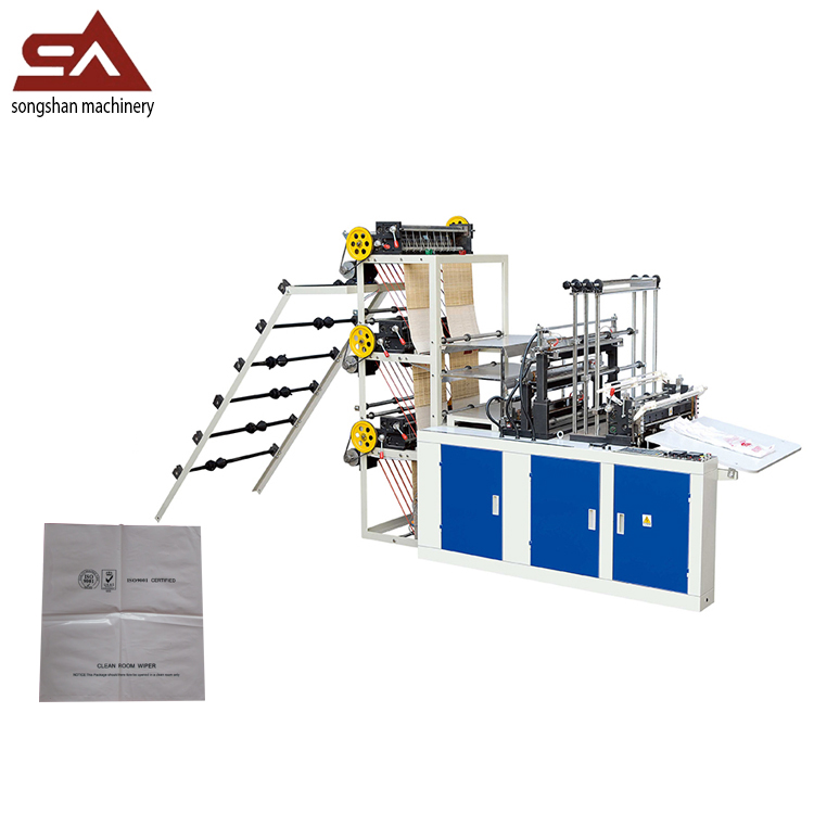 High output three layers six line cold cutting bag making machine for garbage bags