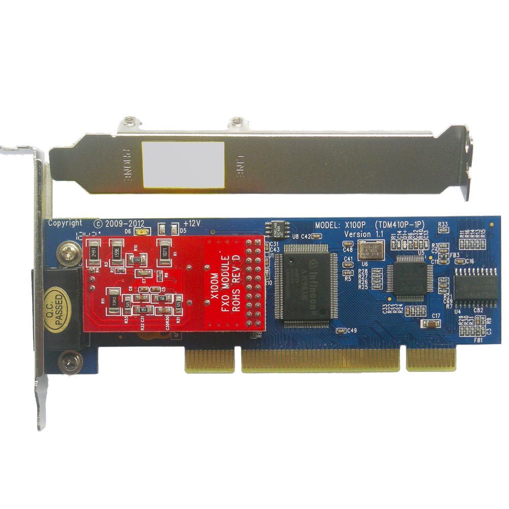 X100P 1 порт с 1 FXO Asterisk карта для Voip IP PBX Digium TDM410P Openvox A400P ATCOM AX400P PSTN FreePBX /Elastix