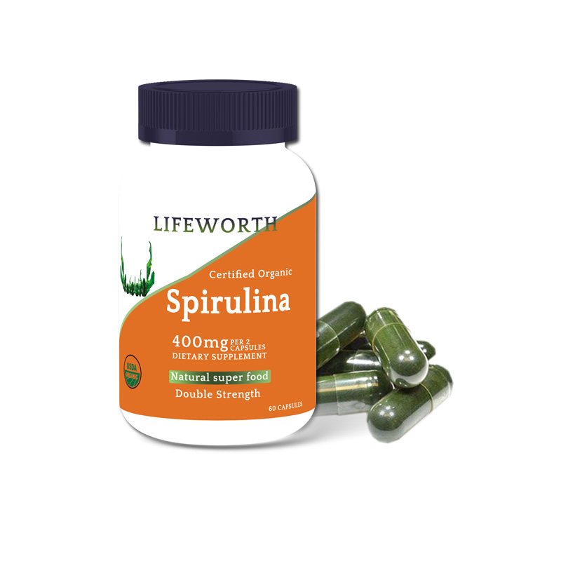 Lifeworth органический spirulina хлорелла vulgaris мозг дополнение капсула