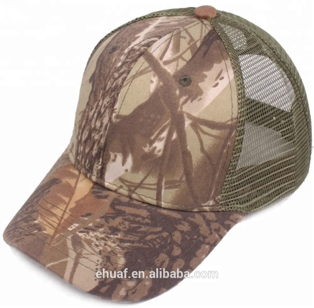 Outdoor Mesh Hat Snapback Baseball Cap Real Tree Mesh Trucker Forest Camo Hat