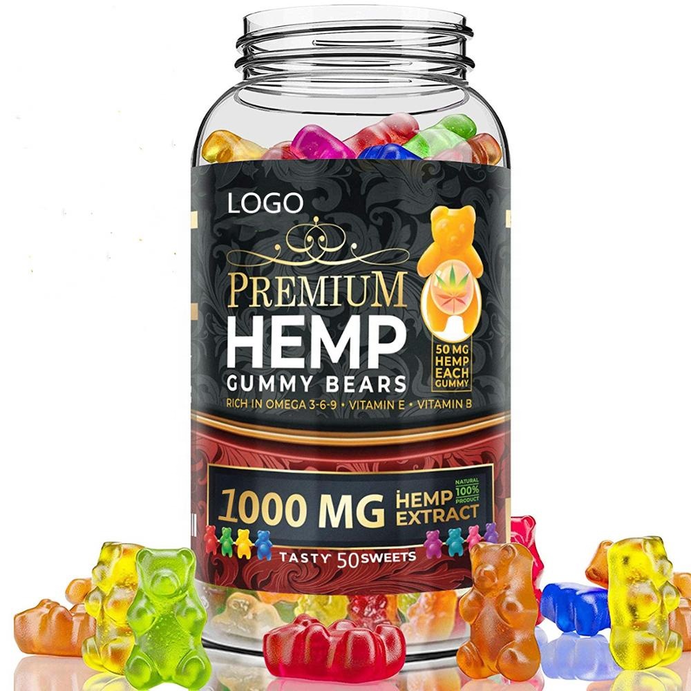 Натуральный КБД конопляные Gummies 1000 мг полный спектр Конопляный экстракт добавки для стресса способствует спящий, спокойный настроение