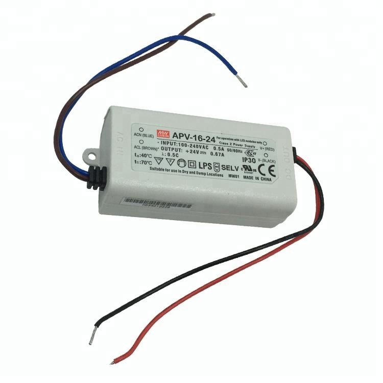 Indoor Use APV-16-24 16W Mean Well 24V LED Driver