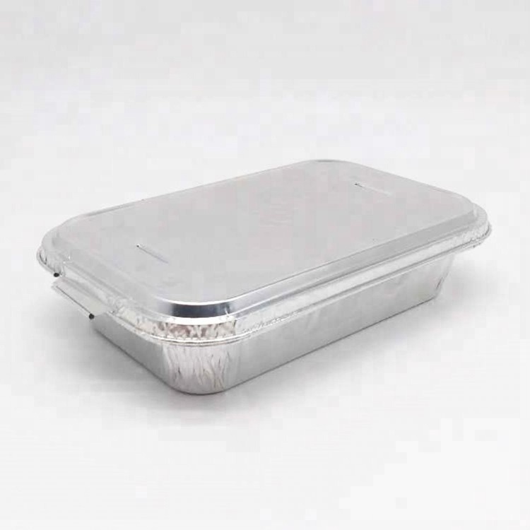 2020 factory directly sale disposable white coated Airline aluminum foil containers