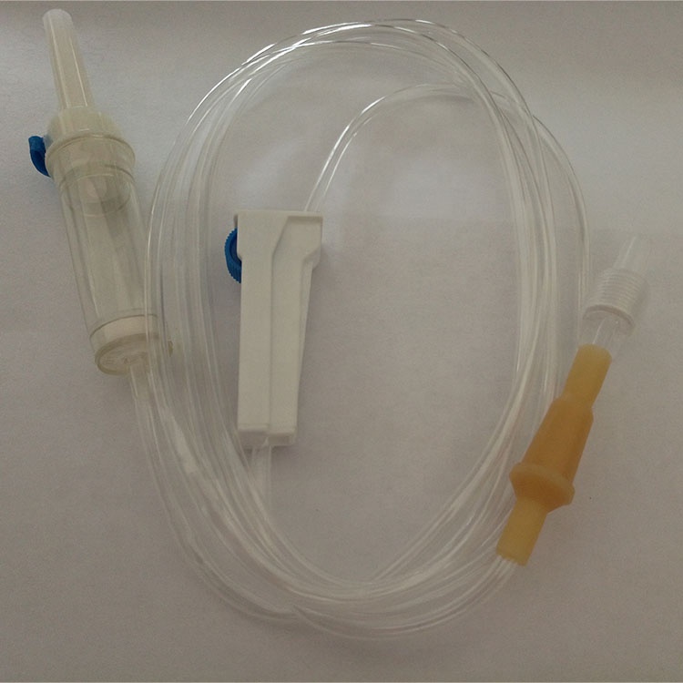 parts of infusion set with latex bulb and scalp vein needle