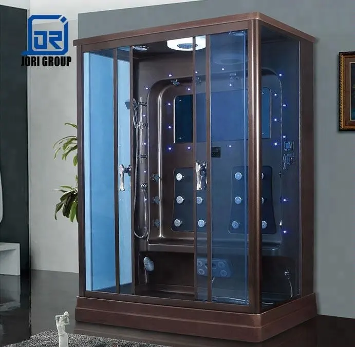 Stainless Steel Steam Shower Room With Tint Electronic Glass Cover