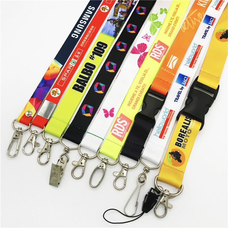 China Factory hot sell custom printing keychain lanyards with buckle