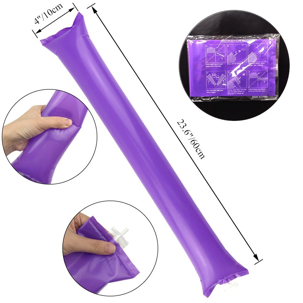 wholesale cheap inflatable PE cheering loud custom noise maker with free sample