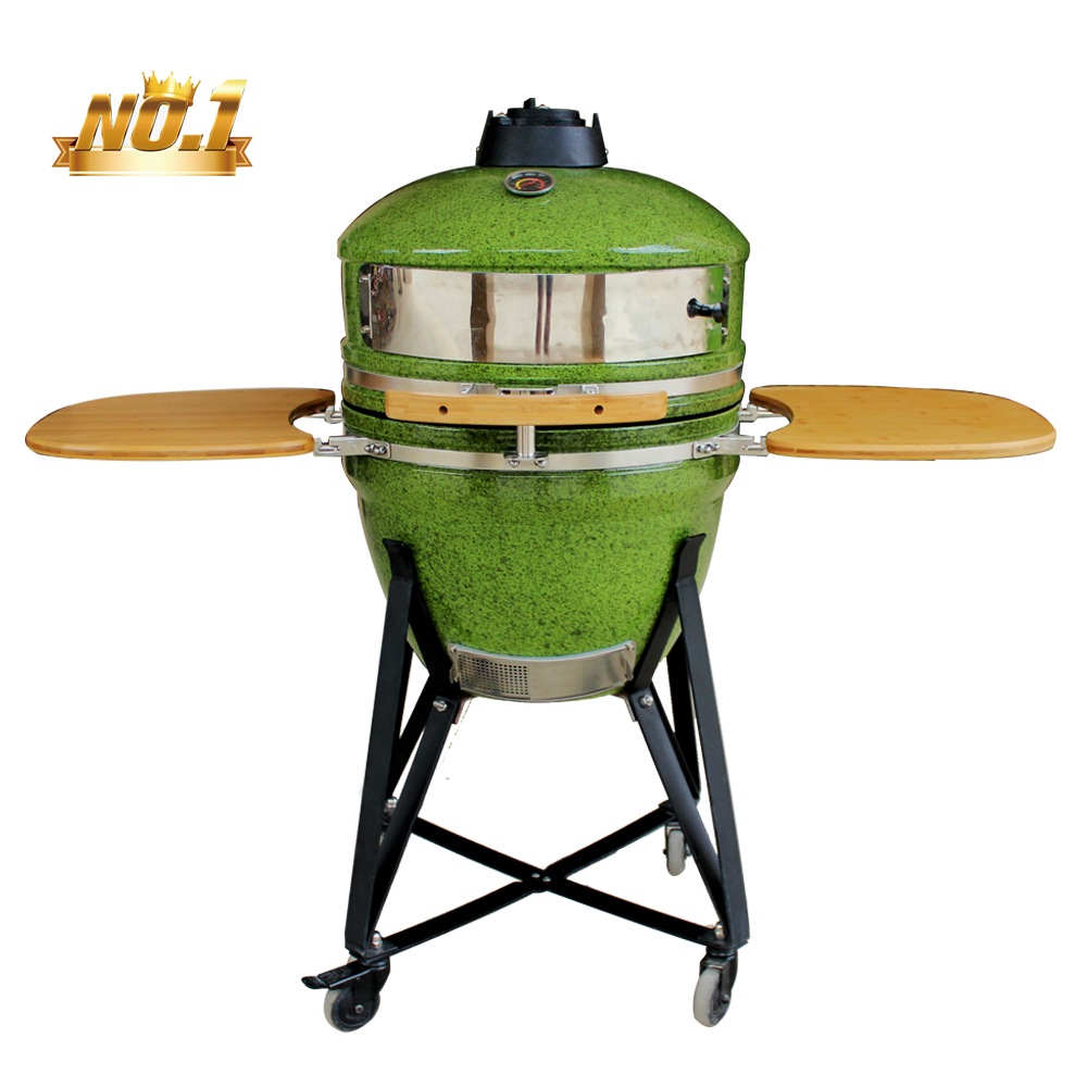 STEEL EGG BBQ Pizza Oven Outdoor Ceramic Kamado Grill Chicken BBQ Charcoal Barbeque Oven for Party Home Garden Balcony