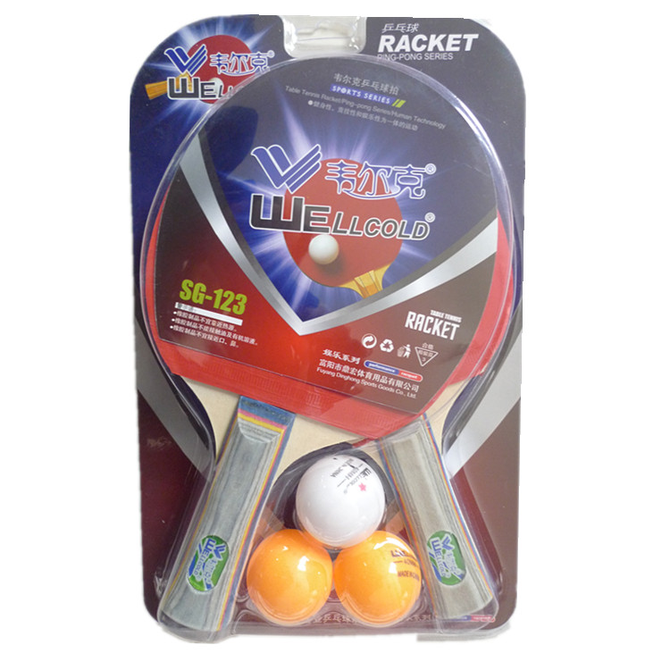 Wellcold best pingpong bat racket stiga table tennis racket set for family activity