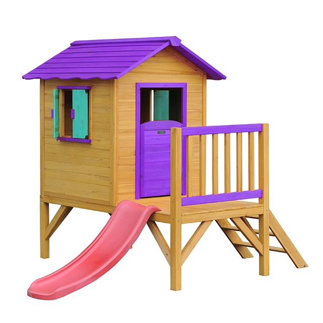 Новый детский сад деревянный Playhouse восхождение слайд открытый