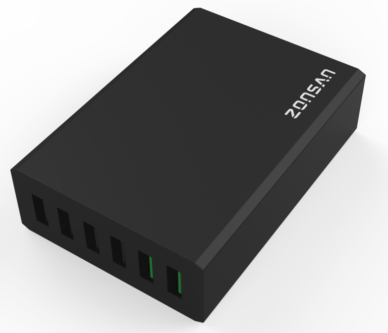 Зарядное устройство с USB-адаптером, 5 В, 2 А, QC3.0, портативное настольное зарядное устройство, зарядное устройство с 6 USB-портами