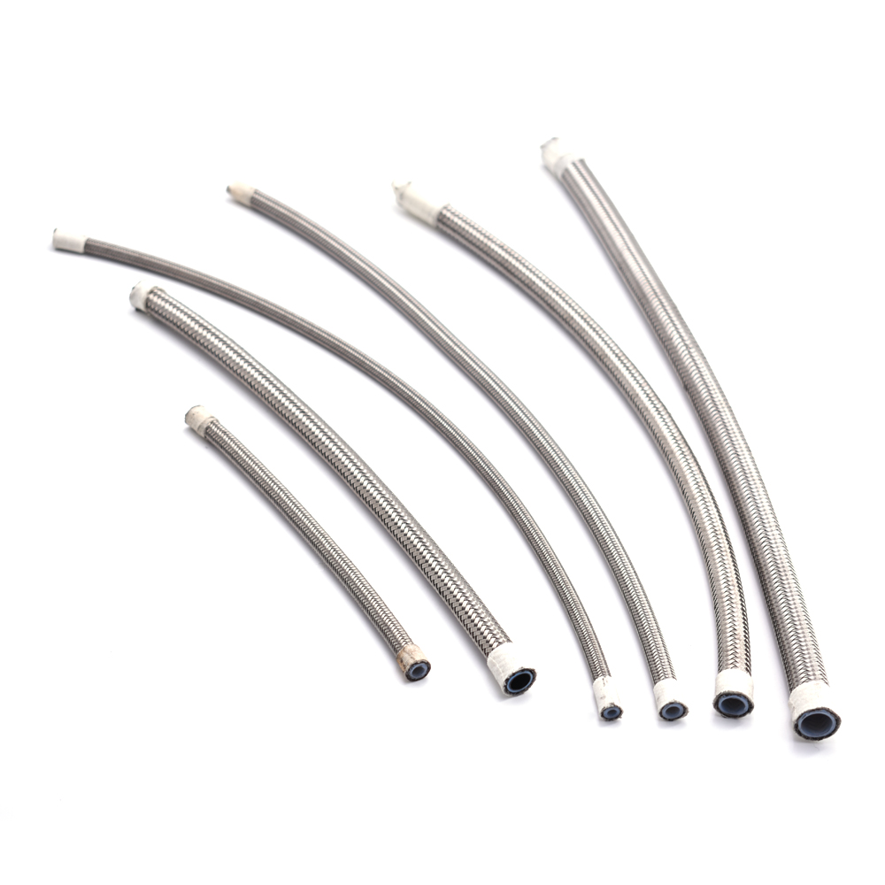 Автозапчасти, шланг для масляного радиатора PTFE, двойной плетеный шланг из нержавеющей стали-CPE