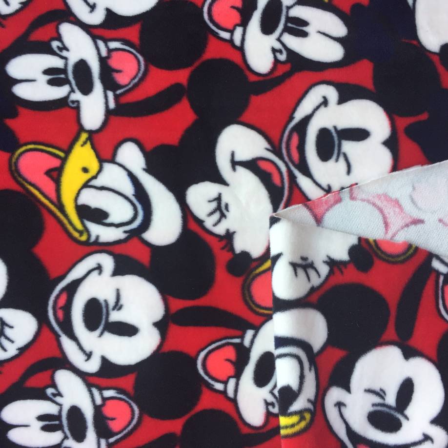 Stretching Polyester Spandex one side Printed Velvet Warp Knitting Fabric