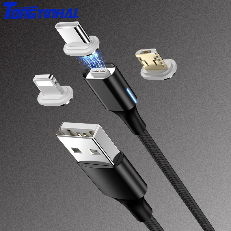 2019 Amazon горячие продажи телефон аксессуары мобильный Магнитный Usb кабель для передачи данных красочный микро Плетеный Usb кабель 3 в 1 зарядное устройство кабель