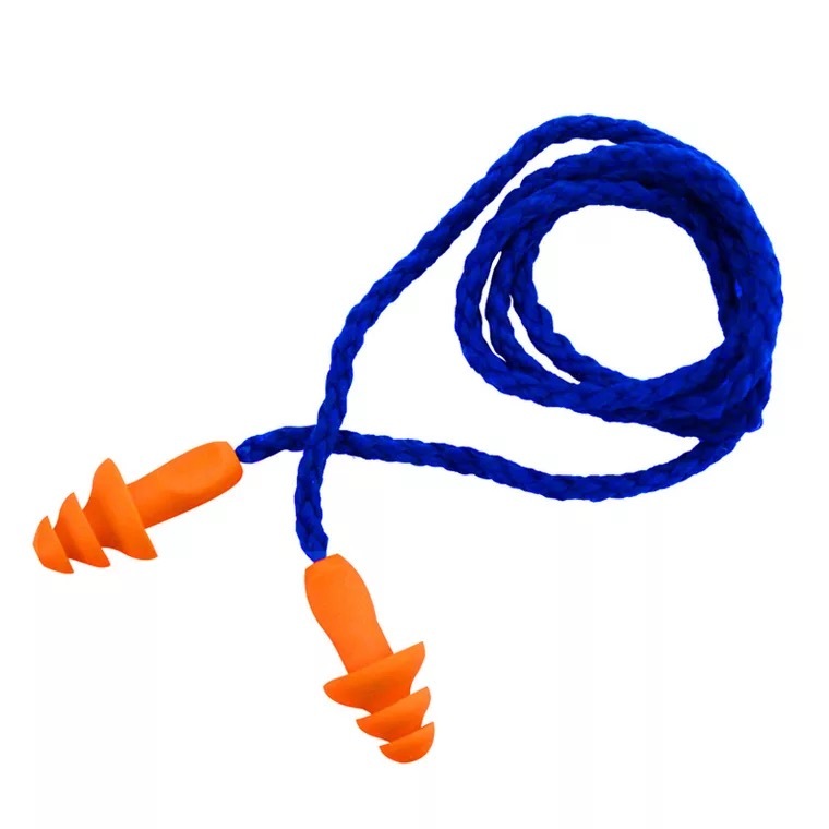 3M 1270 Wire No Irritation Multi-Flange earplugs Reusable Banded Pre-molded Protective Ear Plugs