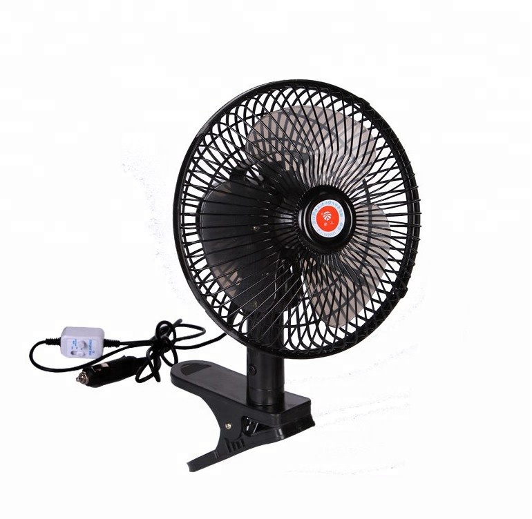 DC 12v /24V портативный мини-вентилятор для автомобиля 6 ''колебаний Пластиковый черный гвардии