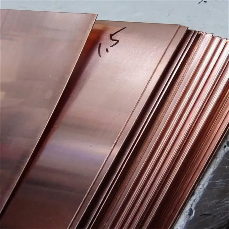 Copper Sheet Metal Prices C11000 T2 0.2mm 0.5mm 1.5mm 4x8 Copper Sheet Metal Price Per Kg