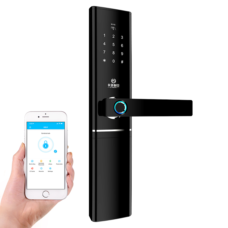 Домашняя безопасность Wifi/3G/4G GSM сигнализация с технологией сканирования отпечатков пальцев замок двери поддерживает домашняя охранная сигнализация