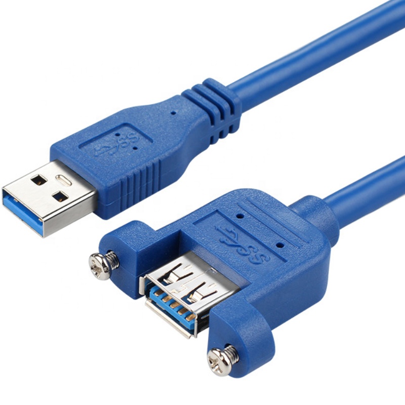 Винтовое крепление панели штекер-гнездо usb3.0 usb 3,0 30 см usb Удлинительный кабель 0,3 м