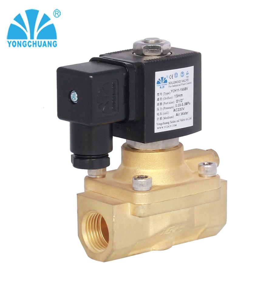 Yongchuang бренд YCH11/12 12v dc 220 вольт высокое давление нержавеющая сталь латунные электромагнитные клапаны