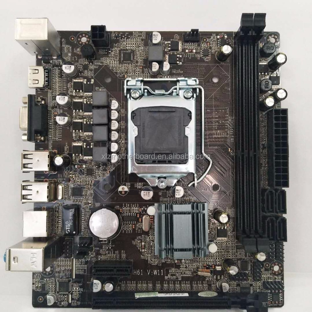 Материнская плата h61 mATX lga 1155 Quad core dual ddr3 ram по лучшей цене