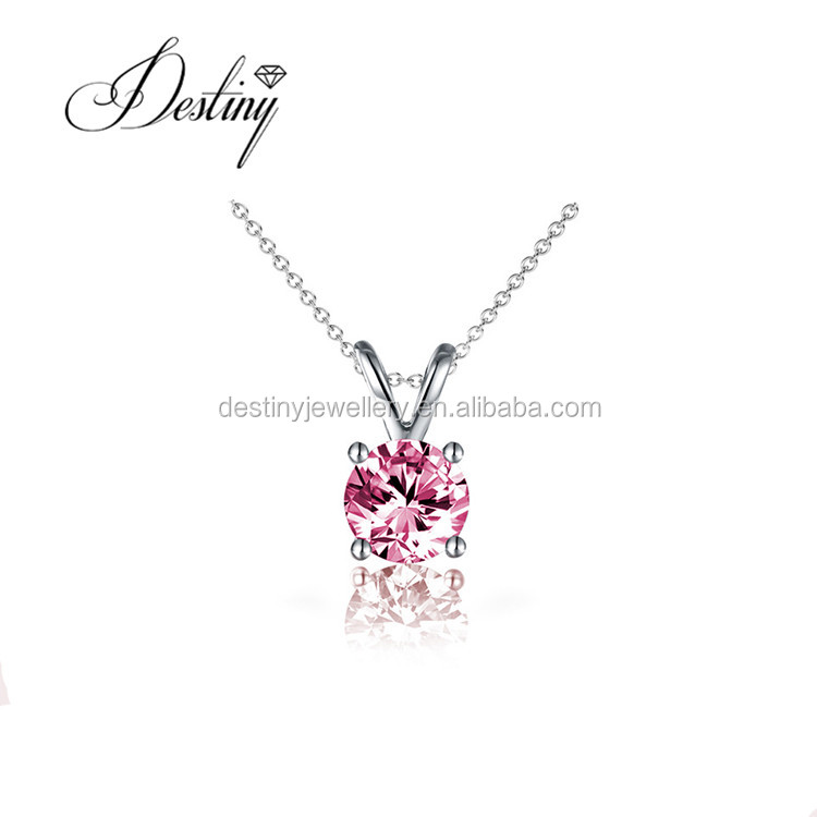 Ювелирные изделия Destiny Jewelry, подвеска из серебра 925 пробы, ожерелье с инициалом для женщин 2019 с кристаллами