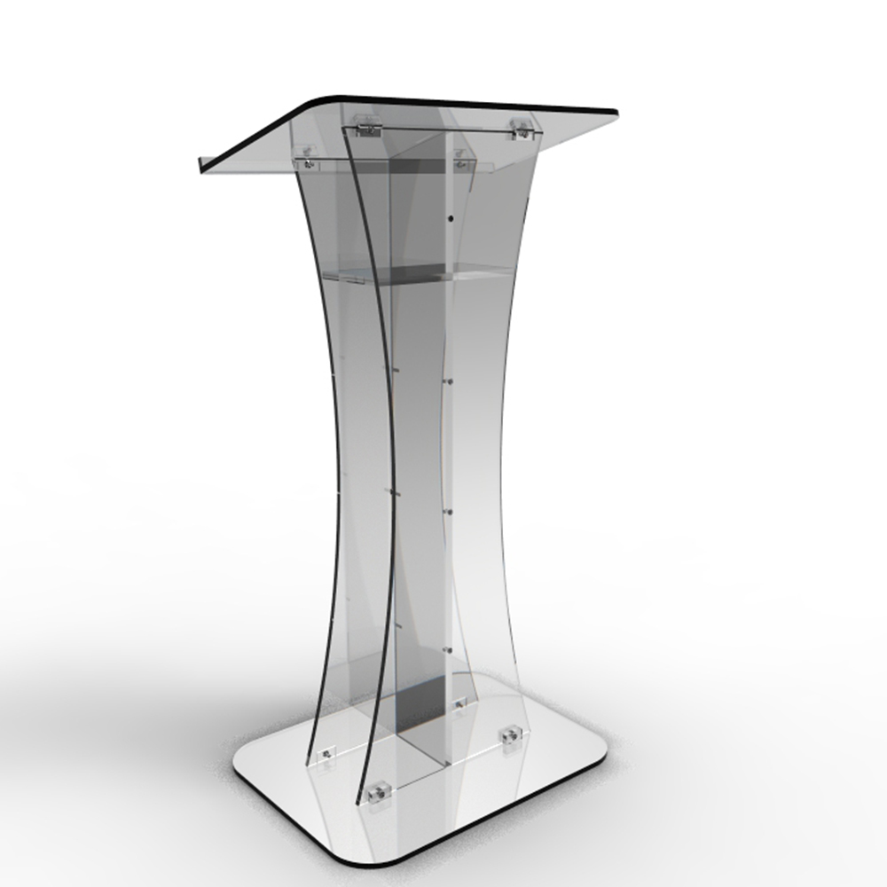 assembled acrylic podium lectern lucite church pulpit with screws