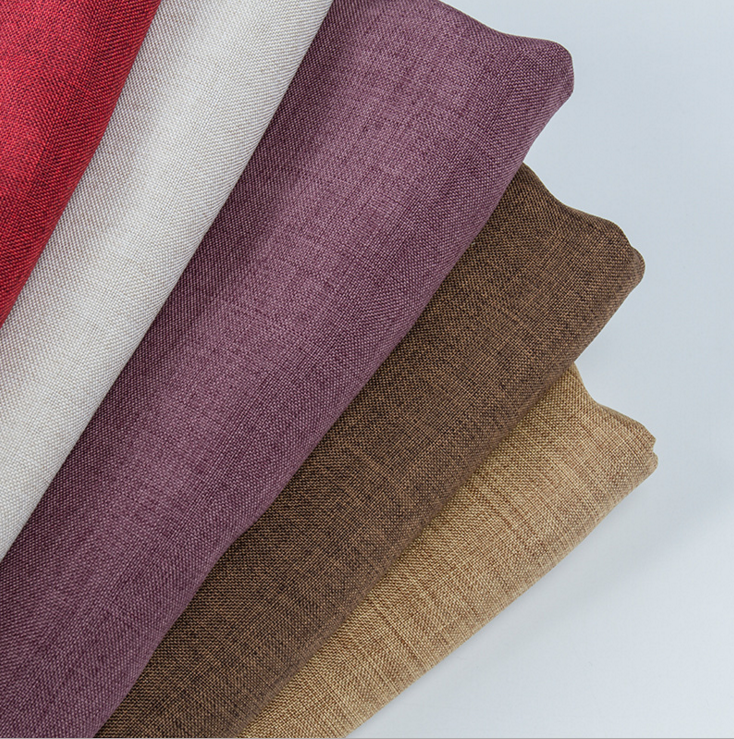 Superseptember 300D 600D faux linen upholstery fabric 100% polyester linen look fabric