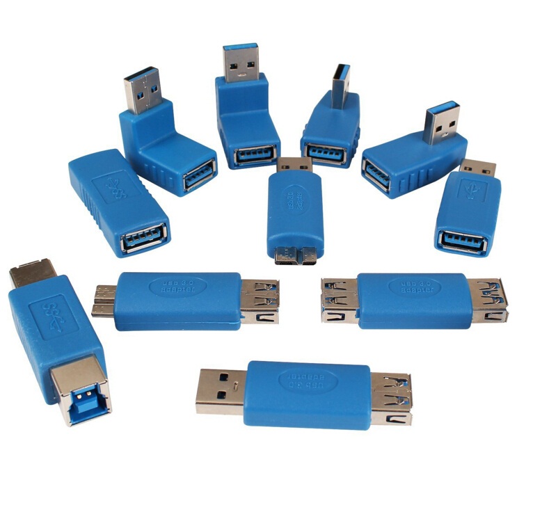 Соединители адаптеров USB 3,0 в наличии, набор инструментов Type A на B или MicroB или Mini и адаптеры типа «Папа-мама»