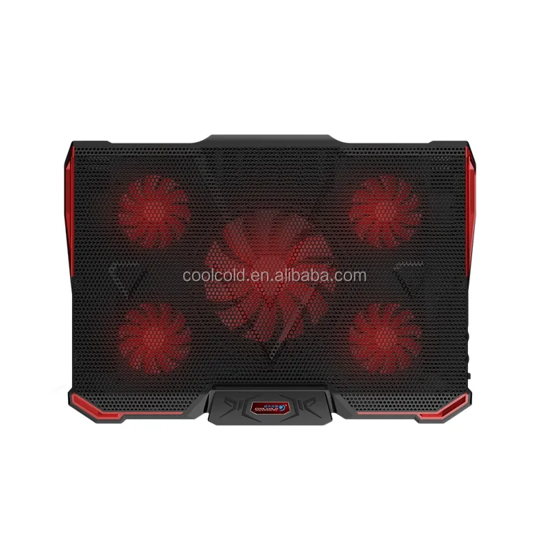 Summer partner laptop cooling stand 5 led cooling fan usb 17 inch game style laptop cooler pad
