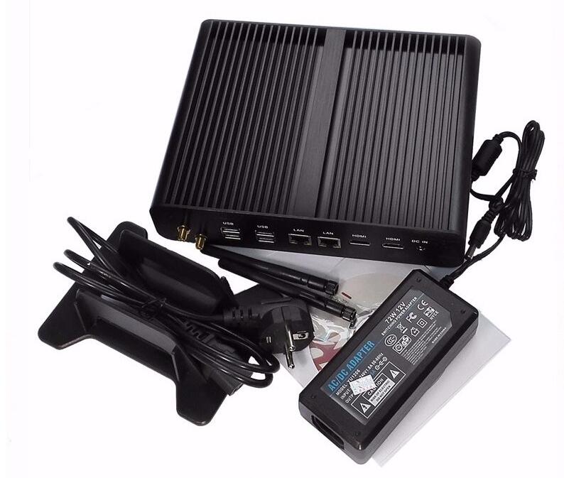 Настольный ПК Intel Core i7 5500U 5550U Haswell Dual LAN NUC, планшет без вентилятора, мини-ПК 4K HD, портативный компьютер «Все в одном»
