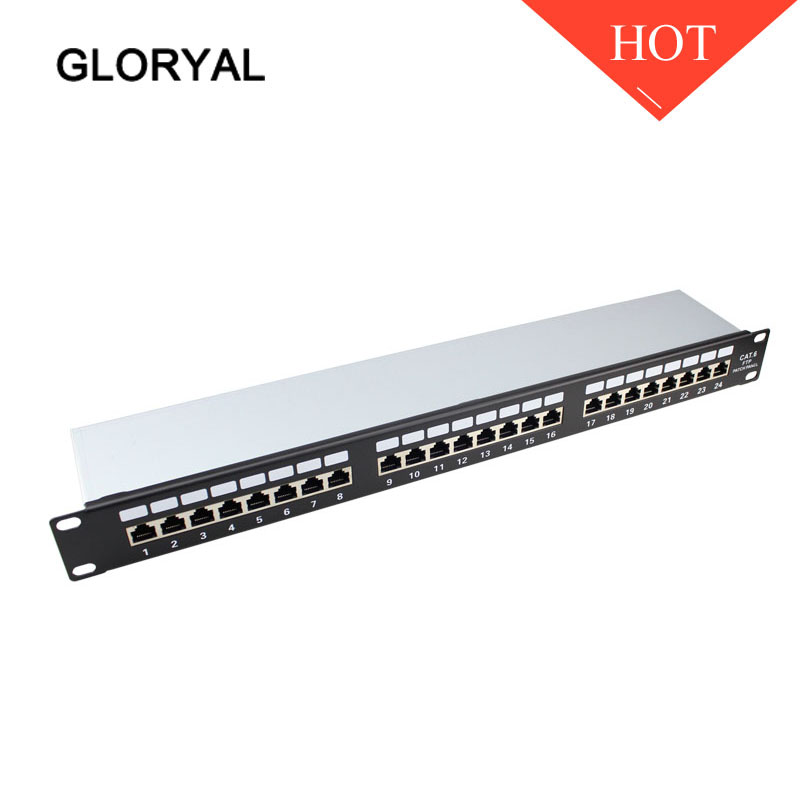 Хорошая цена 19 дюймов FTP cat6 24 портовая коммутационная панель