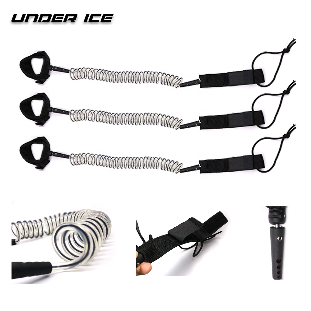 Inflatable SUP Paddle Board Leash 7mm 10ft Pro Surfboard Leash Coiled SUP Paddle Board Leash Leg Rope