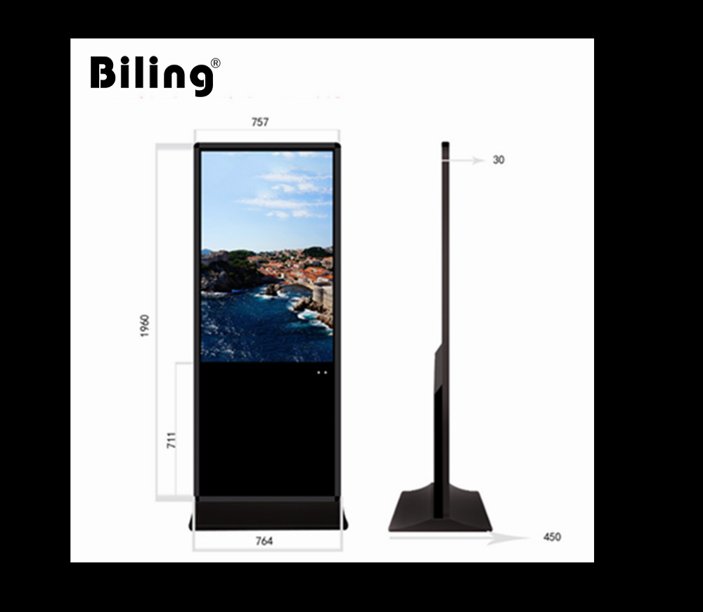 TFT AD-плеер 50 дюймов ультра тонкий digital signage напольные киоск led ЖК-Тотем из Шэньчжэнь