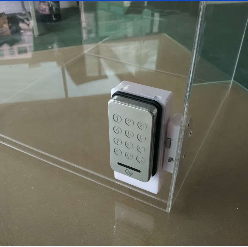 High quality transparent square acrylic jewelry display box with smart lock