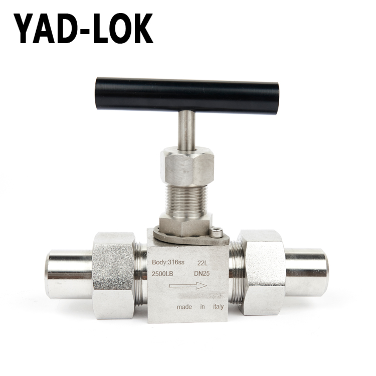 YAD-LOK 6000 PSI сварной игольчатый клапан из нержавеющей стали высокого давления