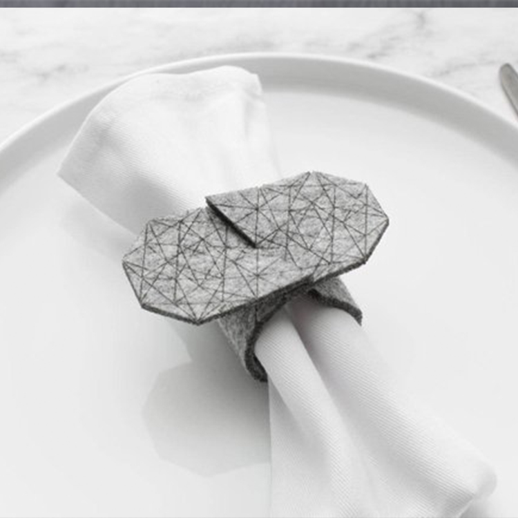 Amazon promotion high quality cheap bulk decorative felt napkin ring
