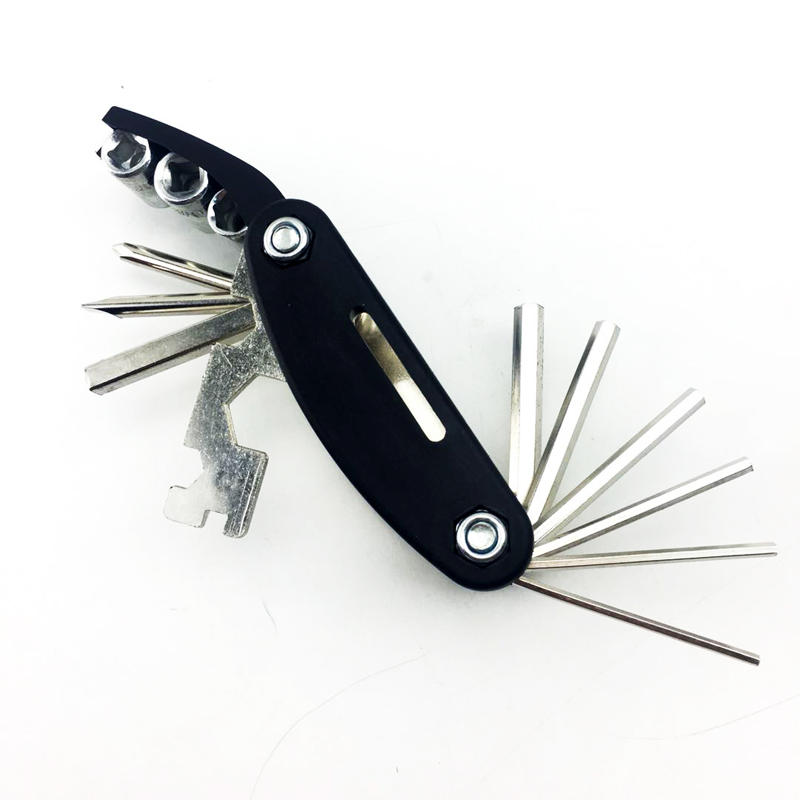 16 In 1 Multi Function Folding Bicycle Repair Tool Mini Portable Screwdriver Set