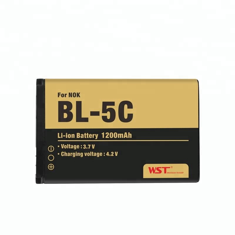 RoHS / msds lithium-ion 3.7v 1200mah original battery for nokia bl-5c