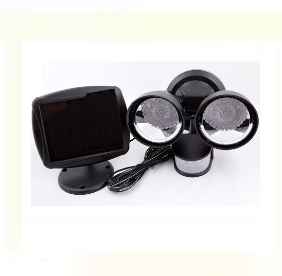 Outdoor double head LED body sensor spotlight waterproof split solar wall lamps