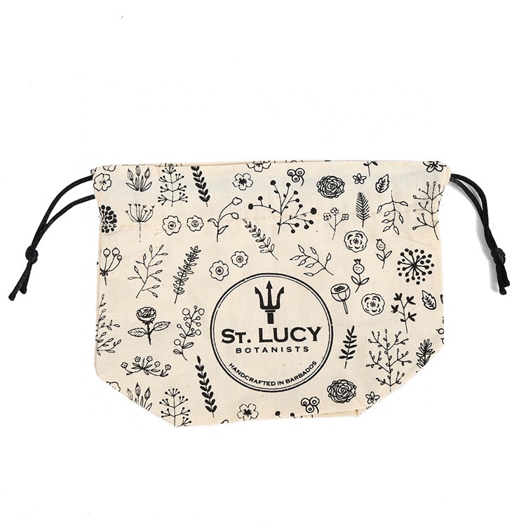 Высокое качество печатных небольшой холст Сумка tote сумки drawstring хлопок обуви мешок
