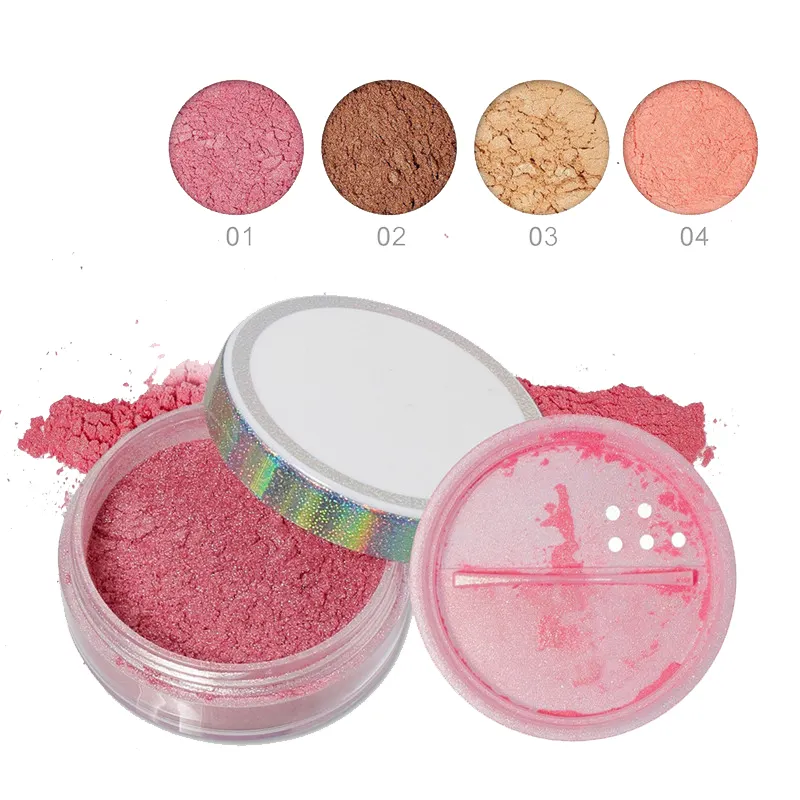 Wholesale makeup highlighter private label loose highlighter powder 4 color Waterproof Foundation Highlighter Face Makeup