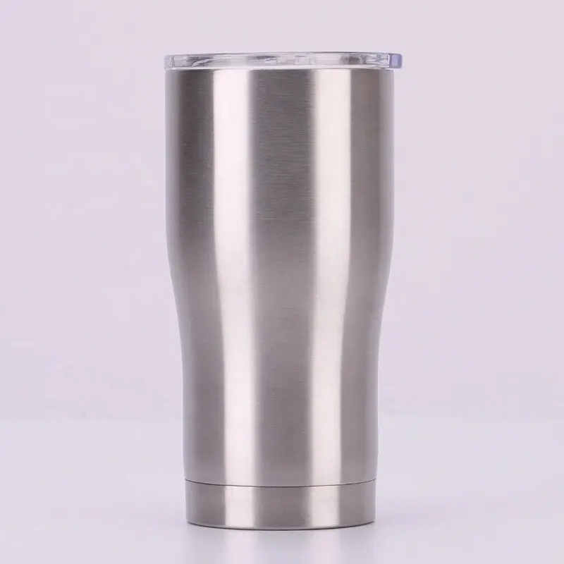 30oz stainless curve tumbler double wall insulation cup slide lid regular car coffee cup stainless modern curve tumbler