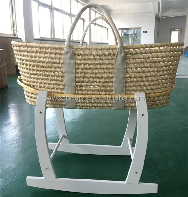 Wholesale high quality baby moses basket with rocking stand