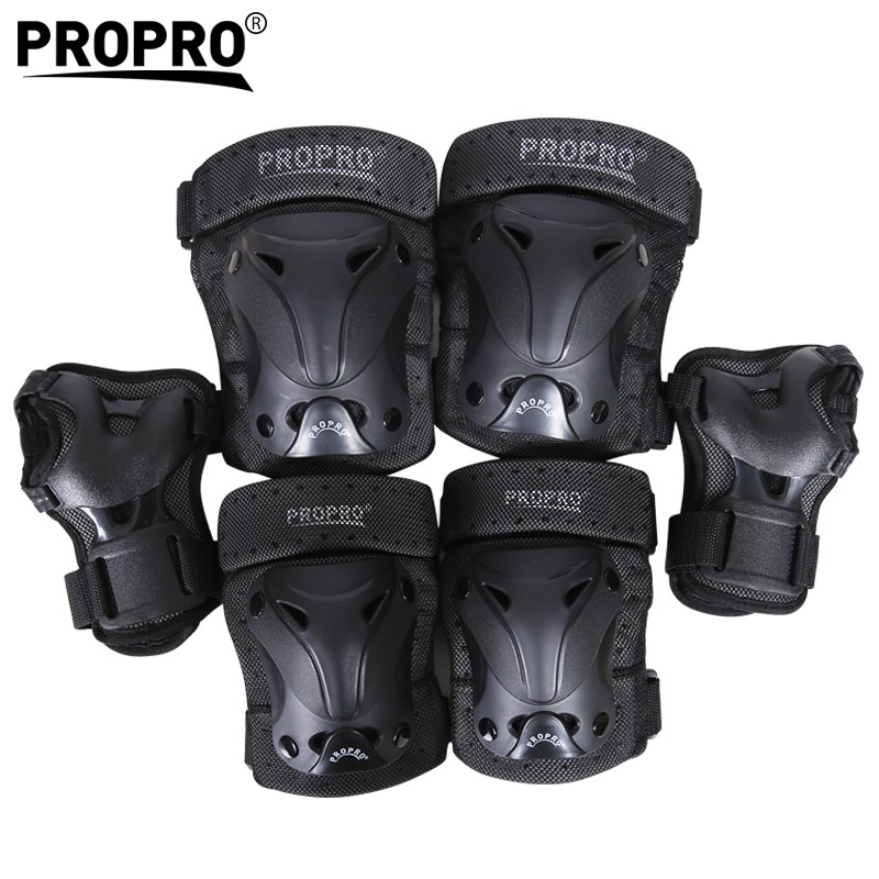 PROPRO adjustable Kids adult size Skating Protective Wrist Elbow Knee Pads Set Skate Protective Gear