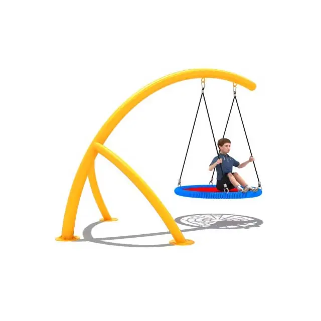 children outdoor swing seats hot-sale playground baby swing seat and slide set Metal Frame Outdoor